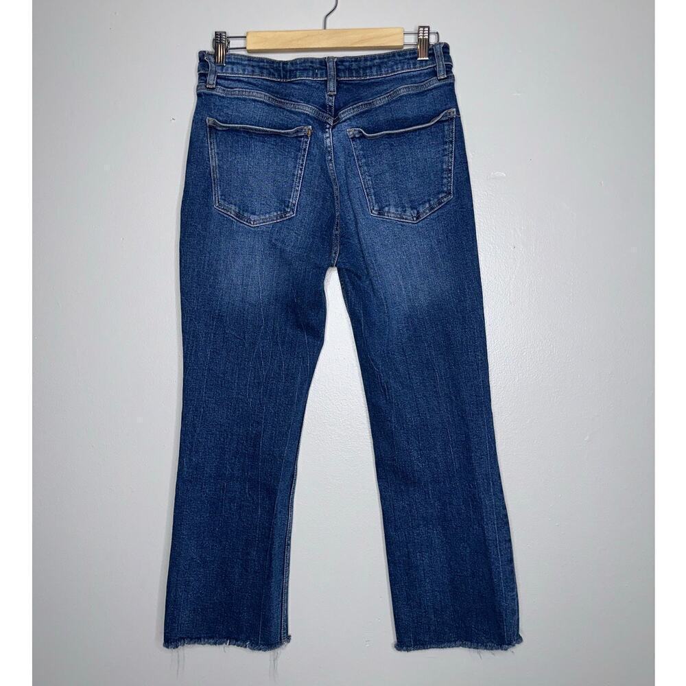 Zara High Rise Wide Leg Jeans Dark Blue Wash Size US 6 No Holes No Rips Classic - Picture 6 of 6